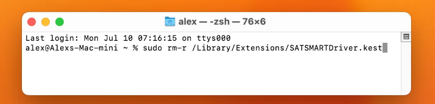mac命令卸載SAT SMART