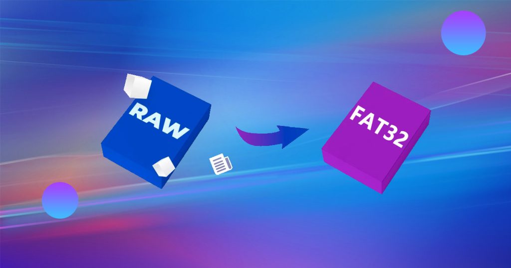 如何在不丟失數據的情況下將磁碟機從原始格式RAW轉換為FAT32格式