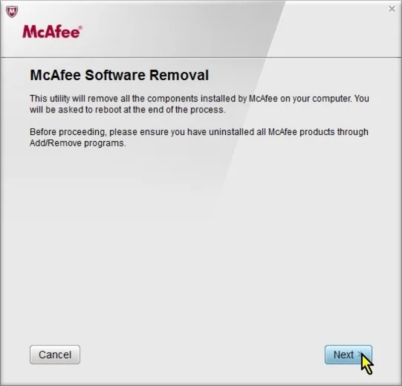 MCPR工具卸載Mcafee